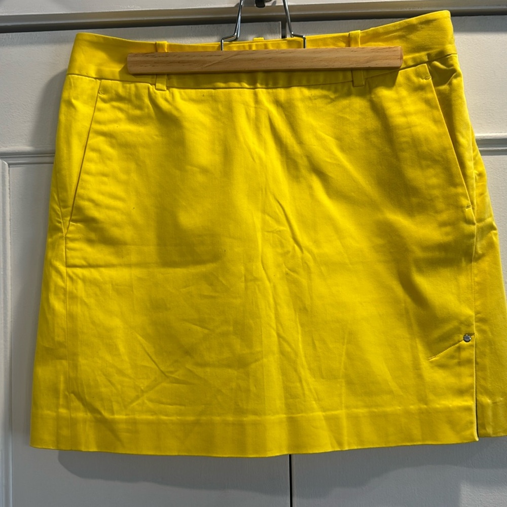 Ralph Lauren Black Label Skirt Skort Yellow Performance Luxury Golf Sports 4
